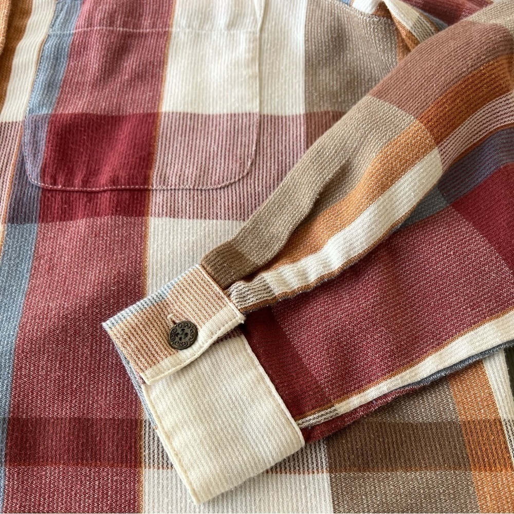 Vintage Alfred Dunner Plaid Button Down Shirt Roll Tab Lightweight Shacket - Picture 5 of 12